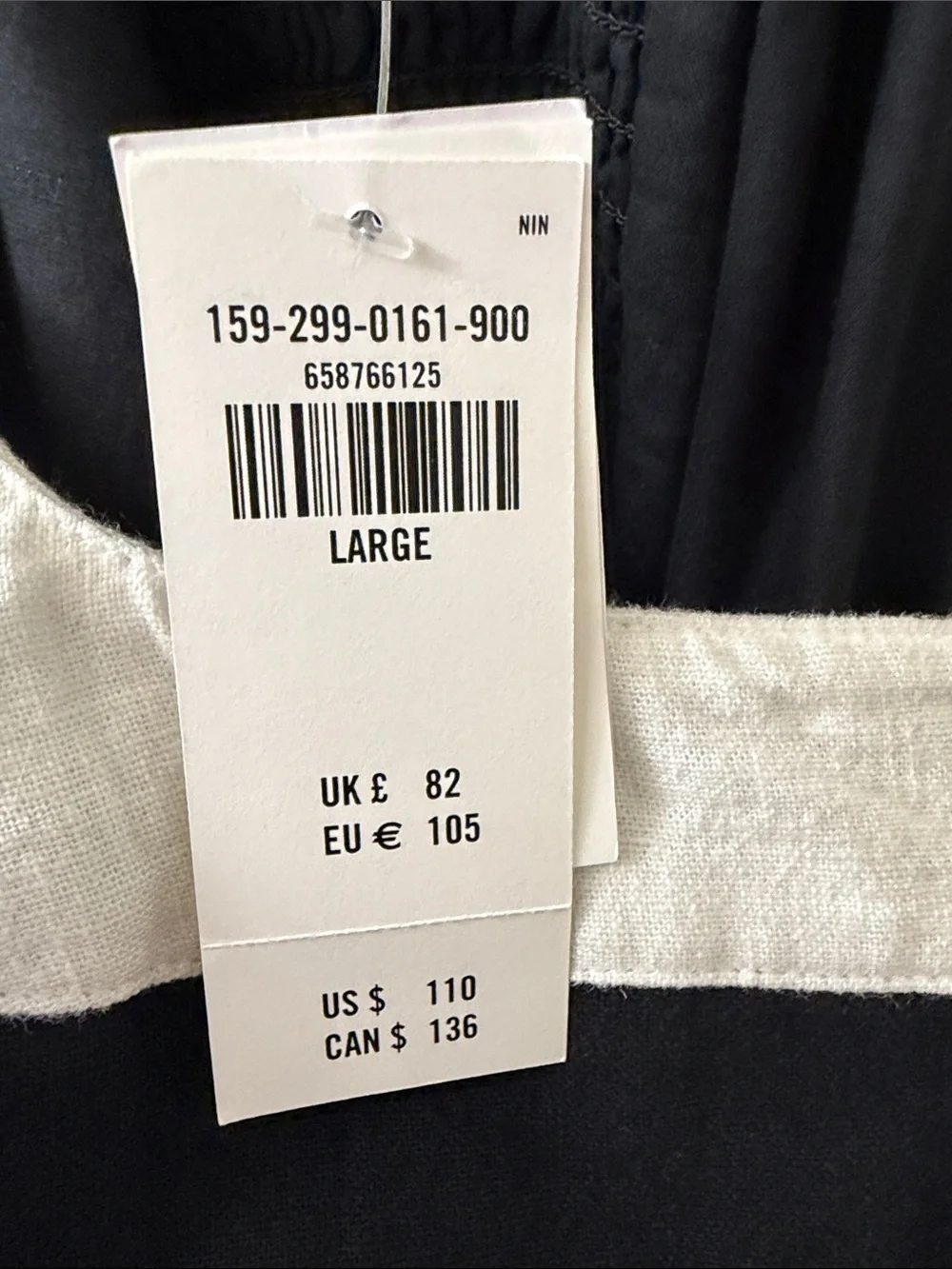 Abercrombie & Fitch Black Maxi Dress with White Trim